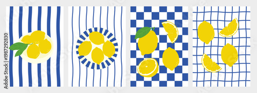 Mediterranean summer citrus posters. Amalfi coast lemon print. Lemon slice illustration. Coastal kitchen decor. Vacation in Italy.