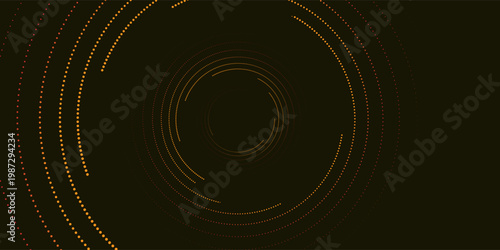 Collection of dotted circle wave vector icons. Ripple circle graphic design elements