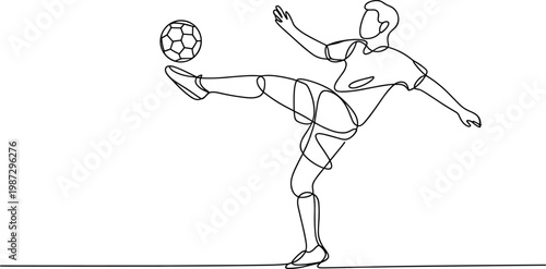 Black and white line of a man playing tennis, serving