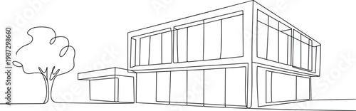 Hand-drawn of a greenhouse with plants and a watering can