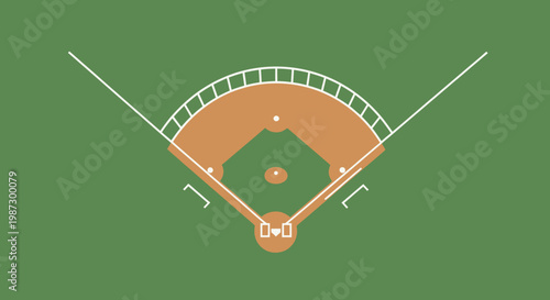 Baseball field layout illustration.