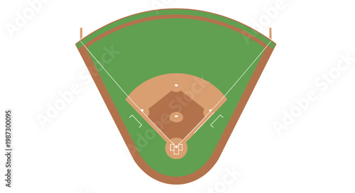 Aerial view of a baseball field.