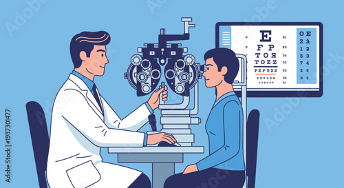 A professional senior doctor in a medical clinic office uses modern technology and a computer tablet while looking at a patient x-ray to provide quality healthcare