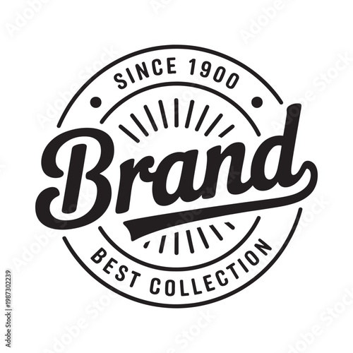 Obraz na plátně Vintage brand emblem with since 1900 and best collection text