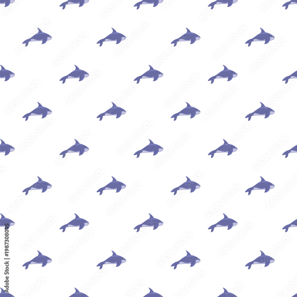 Fototapeta premium Orca whale killer whale pattern creating a repeating seamless background design