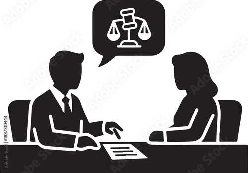 Lawyer, legal consultation, justice scales, business meeting, litigation, courtroom