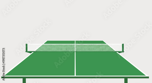 a green ping pong table top.