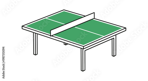 Illustration of a ping pong table.