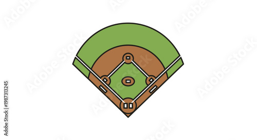 Aerial view of a baseball field.