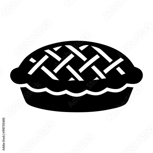 Black silhouette of a pie.