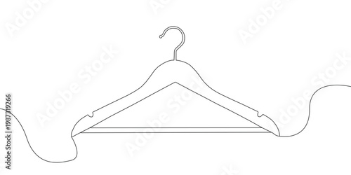 Clothes hanging on rack with hangers, modern laundry and wardrobe organization concept, clean minimal fashion display, stylish garments arranged neatly, home interior clothing storage idea, casual app