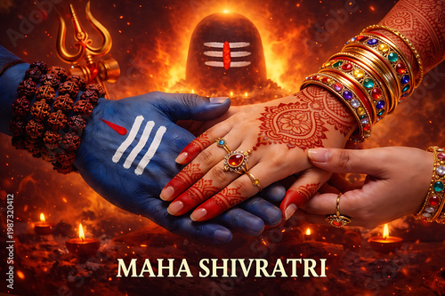 Divine union of Shiv Shankar Mahadev and Mata Parvati Shivshakti celebrated with devotion on the sacred festival of Mahashivratri night
