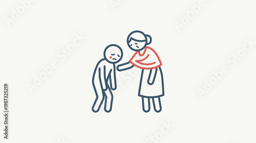 Woman Comforting Person With Sad Expression