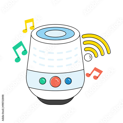 A perfect design icon of smart speaker 