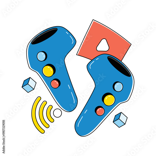 An icon design of vr motion controller 