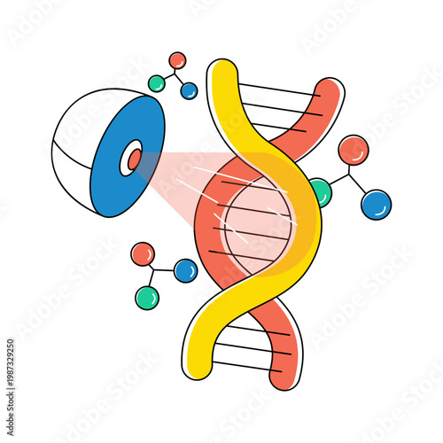 Creative design icon of genetic engineering 