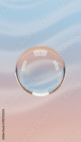 Single Contact Lens on Gradient Background