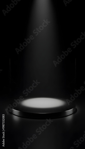 Spotlight On Empty Stage