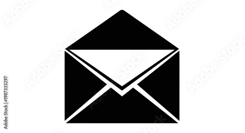 Simple black and white envelope icon a minimalist representation of correspondence and communication