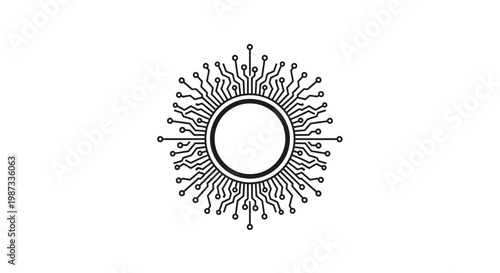 Abstract background vector illustration of a sunny round circle icon and star shape design for a summer nature banner