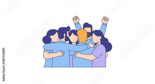 Diverse Group of People Unity.