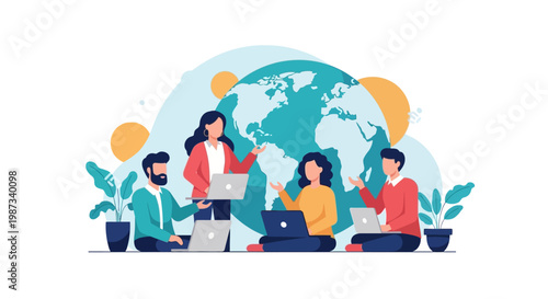 Diverse People Global Teamwork Concept.