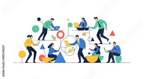 Business People Working Together Team.