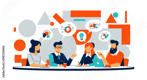 People sitting at meeting table.