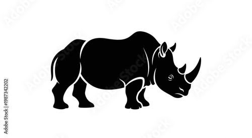 black rhino silhouette