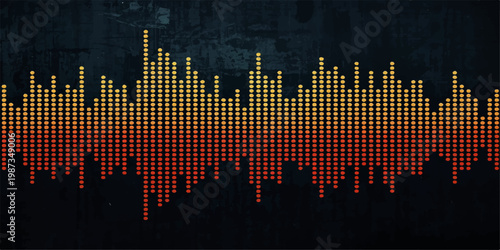 Abstract equalizer sound wave background representing business growth data and financial market statistics