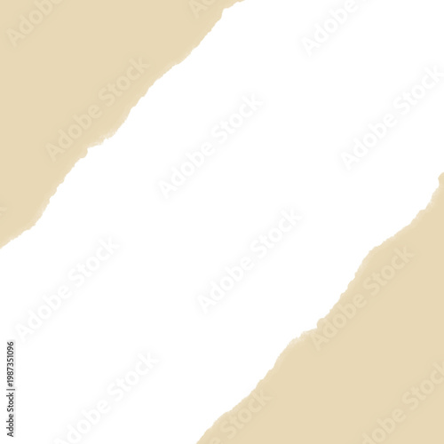 A torn black paper with a beige background