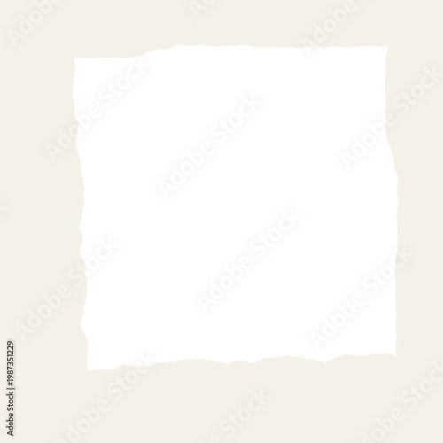 A black square with rough edges on a white background