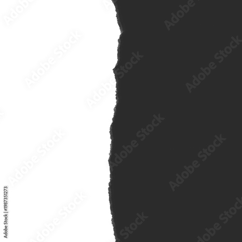 A dramatic black and dark gray abstract background with a torn edge