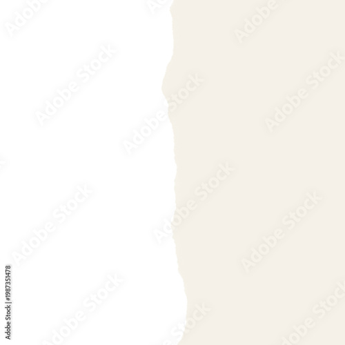 A torn piece of paper with a rough edge separating black and white
