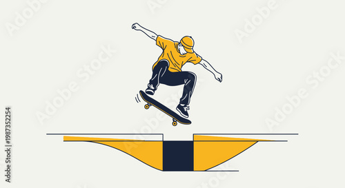 Skateboarder Soars Above Ramp With Dynamic Aerial Trick