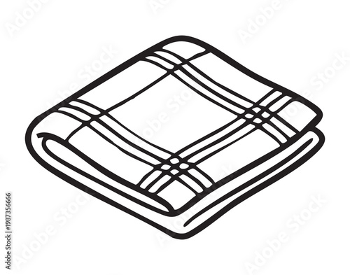 Cozy plaid blanket for relaxation. Hyggeinspired plaid cover providing warmth and calming ambiance. Inviting woolen quilt with textured folds enhancing home comfort and peaceful atmosphere