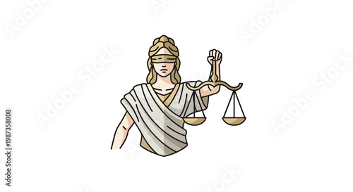 Justitia goddess of justice statue.