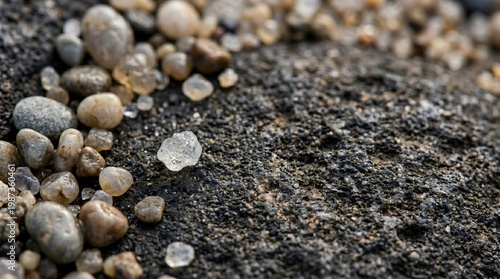 Wallpaper Mural Close-Up of Colorful Pebbles and Sand on a Beach, Nature, Outdoor Environment, Natural Beauty, Macro Photography Torontodigital.ca