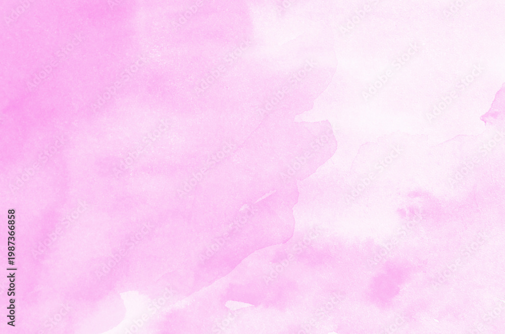 Fototapeta premium Pink watercolor winter background texture.