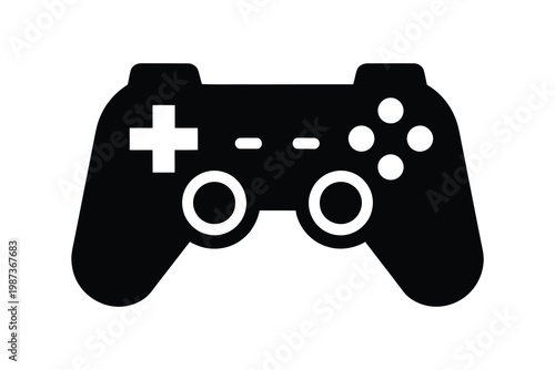 Modern video game controller design with directional buttons and joysticks for gaming fun