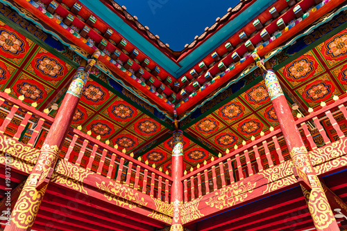Beautiful building of Dongzhulin Monastery in China.