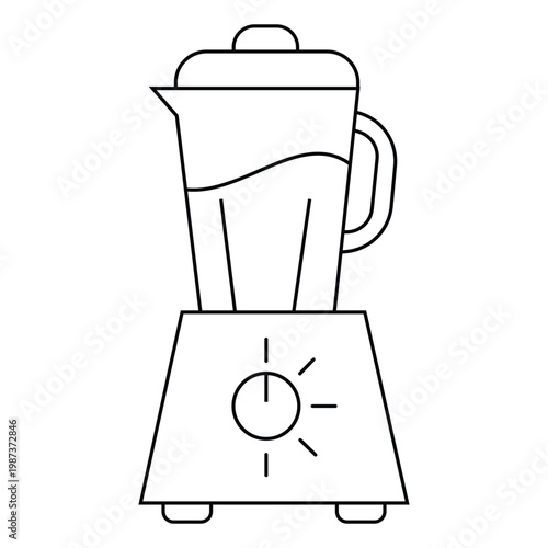 blander icon. blender - kitchen equipment icon vector design template. Blender thin line icon, editable stroke, pixel perfect, compatible for app or web, isolated on a white background.
