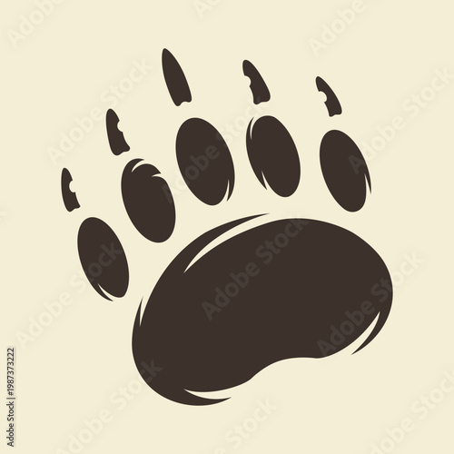 Bear print on camping ground