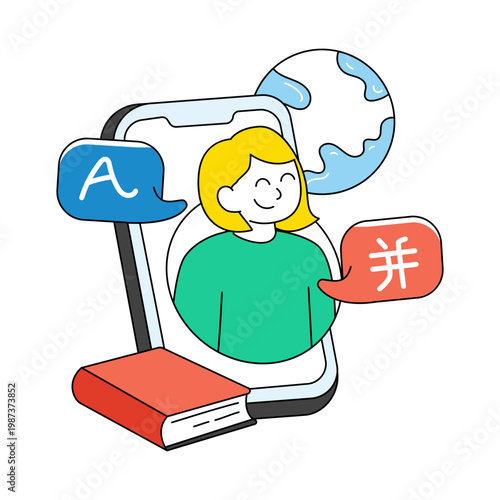      Vector design of language translator icon