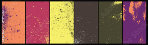 Set of retro grunge vector texture pack.Creative retro grunge stripe texture set for graphic design.distressed vector texture overlay set.
