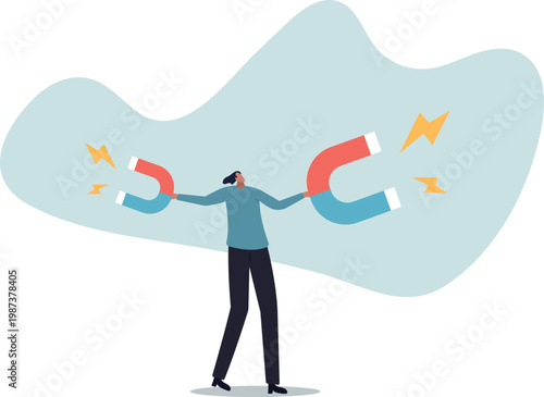 Business attraction or charisma with power to draw or attract business opportunity, money or customers.human life and situation.