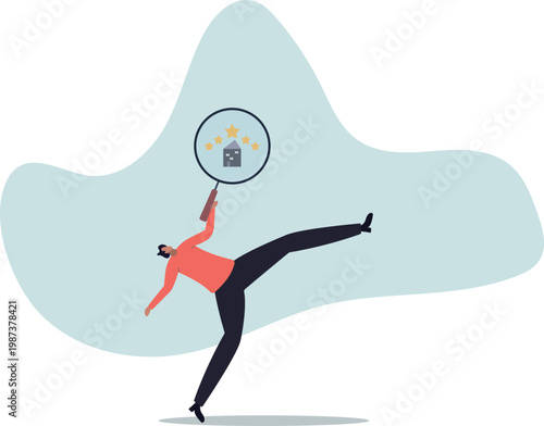 Property appraisal or price evaluation, housing assessment for market value, residential sale, rating or real estate review .human life and situation.