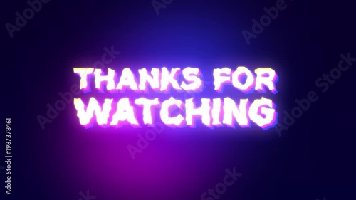 THANKS FOR WATCHING Text Animation