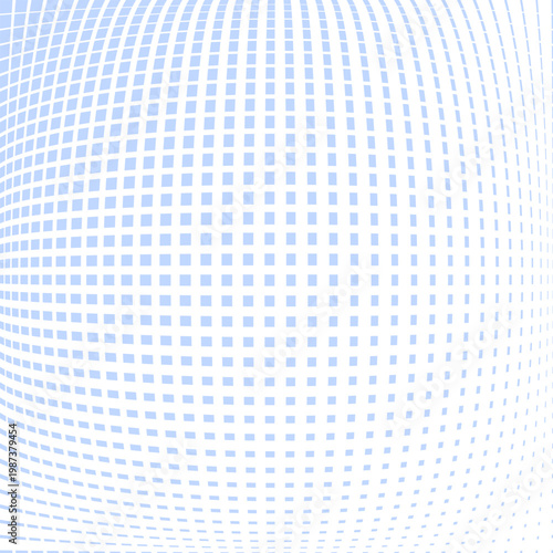 Abstract Halftone Geometric Light Blue Pattern with 3D Illusion Effect. Conve...