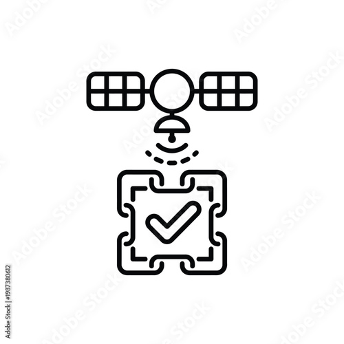 Geolocation Proof Monoline Icon